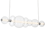 Подвесной светильник линейный с прозрачными стеклянными шарами разного диаметра Eurofase варинант исполнения - 1 | Loft Concept в Москве