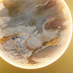 Бра в форме диска цвета латунь Brass Borders варинант исполнения - 2 | Loft Concept в Москве