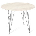 Стол обеденный с круглой столешницей из керамики на четырех ножках Sand Ceramics варинант исполнения - 1 | Loft Concept в Москве