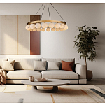 Люстра круглая с сферическими плафонами из натурального камня Phased Spheres варинант исполнения - 4 | Loft Concept в Москве