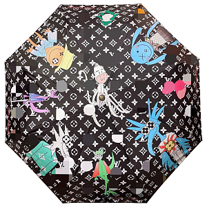 Зонт раскладной LOUIS VUITTON дизайн 014 Черный цвет