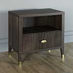 Прикроватная тумбочка с полкой Elsa Dreams Walnut  варинант исполнения - 1 | Loft Concept в Москве