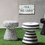 Дизайнерский журнальный стол белый в чёрный горох Gefan варинант исполнения - 2 | Loft Concept в Москве