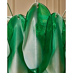 Люстра из стеклянных зеленых лепестков Petalled Illuminator варинант исполнения - 7 | Loft Concept в Москве