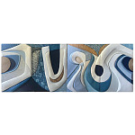 Арт-объект ручной работы Blue Abstraction из 4-х панелей варинант исполнения - 5 | Loft Concept в Москве