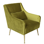 Кресло велюровое оливковое с подушкой Relaxation Soft варинант исполнения - 1 | Loft Concept в Москве