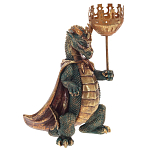 Подсвечник в виде дракона Dragon candlestick Green Gold Brown L or R варинант исполнения - 2 | Loft Concept в Москве