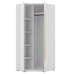 Шкаф угловой с белым глянцевым фасадом Grace of Furniture варинант исполнения - 2 | Loft Concept в Москве
