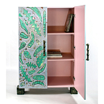 Премиальный Шкаф Defoliation двухстворчатый роспись зеленые листья  варинант исполнения - 3 | Loft Concept в Москве