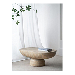 Столик кофейный кремового цвета с овальной столешницей и круглым основанием Cream Dalmen Table варинант исполнения - 10 | Loft Concept в Москве