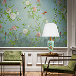 Настольная лампа голубая с изображением птиц Slip Away варинант исполнения - 5 | Loft Concept в Москве