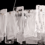 Люстра круглая с подвесными прямоугольными пластинами из стекла Glacier Panels варинант исполнения - 6 | Loft Concept в Москве