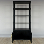 Стеллаж со стеклянными полками Elsa Dreams Black варинант исполнения - 3 | Loft Concept в Москве