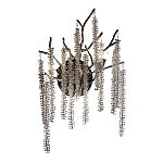 Бра на ветвистым серебрянном каркасе со стеклянными подвесами Raceme варинант исполнения - 1 | Loft Concept в Москве