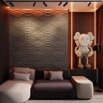 Гипсовая 3D панель с принтографией PM-04 варинант исполнения - 1 | Loft Concept в Москве