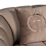 Дизайнерское кресло мягкое из серого велюра Serenity варинант исполнения - 2 | Loft Concept в Москве