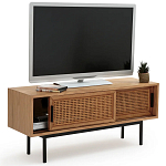 ТВ-тумба из дуба и плетеного ротанга Wicker Chasey TV Stand варинант исполнения - 5 | Loft Concept в Москве