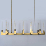 Люстра CANELLE Linear Chandelier 12 Modern Brass варинант исполнения - 2 | Loft Concept в Москве