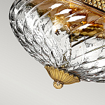 Потолочный светильник цвета латунь с прозрачным рифленым плафоном в форме чаши Hinkley варинант исполнения - 3 | Loft Concept в Москве