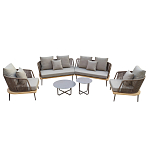 Диван садовый угловой Counter серый варинант исполнения - 3 | Loft Concept в Москве