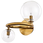 Бра с 2-мя стеклянными сферическими  плафонами Arco Wall Lamp варинант исполнения - 1 | Loft Concept в Москве