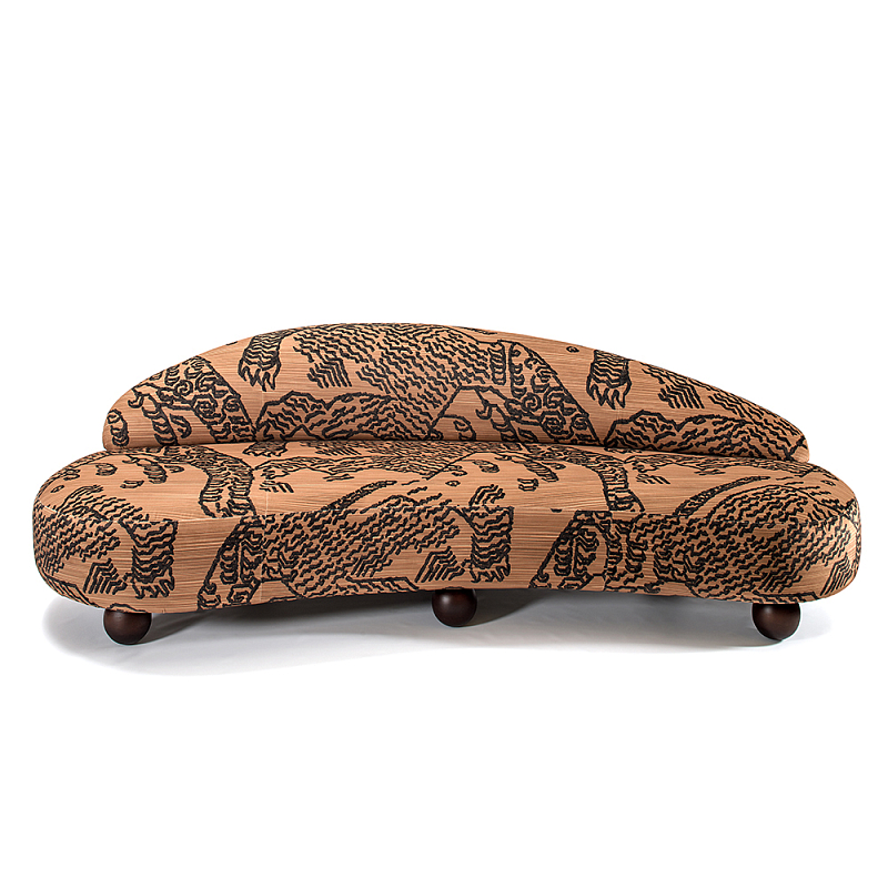 Дизайнерский Диван Wakonda Оранжевый Коричневый в Москве | Loft Concept 