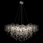 Люстра подвесная с прозрачными стеклянными подвесками в форме капель Диаметр 100 см Droplet Chandelier варинант исполнения - 13 | Loft Concept в Москве