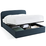 Двуспальная кровать с подъемным механизмом Mathise Bed Deep Blue варинант исполнения - 2 | Loft Concept в Москве