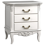 Тумба прикроватная белого цвета из массива бука в стиле прованс White Provence варинант исполнения - 3 | Loft Concept в Москве
