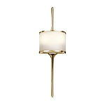 Бра вертикальное с белым полукруглым плафоном и длинным стержнем S Kichler варинант исполнения - 7 | Loft Concept в Москве