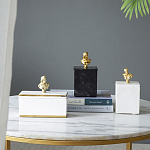 Мраморная шкатулка с бюстом из металла KELLY WEARSTLER варинант исполнения - 9 | Loft Concept в Москве