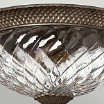 Потолочный светильник с чашеобразным плафоном из толстого волнообразного стекла и широким узорчатым основанием Hinkley варинант исполнения - 3 | Loft Concept в Москве