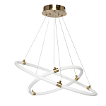 Люстра подвесная с двумя пересекающимися белыми светодиоидными кольцами Luke Lampco Tracer Lamp варинант исполнения - 2 | Loft Concept в Москве