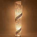 Торшер из перламутра на металлическом каркасе Indonesian Spiral 2 варинант исполнения - 4 | Loft Concept в Москве