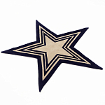 Дизайнерский ковер в виде звезды Poltronova Tappeto Stellina  Navy Blue Grey Rug варинант исполнения - 2 | Loft Concept в Москве