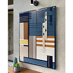 Панно из шнура Синяя геометрическая абстракция wall panel line Blue варинант исполнения - 2 | Loft Concept в Москве