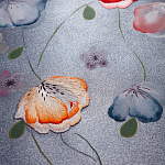 Обои ручная роспись Falling Flowers Standard colourway on Flash metallic silk варинант исполнения - 2 | Loft Concept в Москве