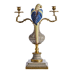 Подсвечникв образе попугая из фарфора с бронзовыми элементами Eden Garden варинант исполнения - 3 | Loft Concept в Москве