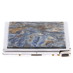 Портсигар на 10 сигарет с газовой зажигалкой из натурального камня Кианит Stone Cigarettes Cases варинант исполнения - 1 | Loft Concept в Москве