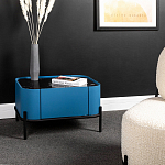 Тумба прикроватная чёрно-голубая с  ящиком Blue Cabinet варинант исполнения - 5 | Loft Concept в Москве