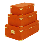 Комплект оранжевых чемоданов Golden Twigs варинант исполнения - 2 | Loft Concept в Москве