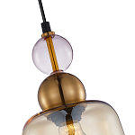 Подвесной светильник со стеклянным плафоном янтарного цвета Prestige варинант исполнения - 3 | Loft Concept в Москве