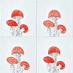 Плитка с узором Мухомор варинант исполнения - 1 | Loft Concept в Москве