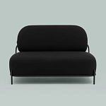 Двухместный диван черного цвета COLOR BLOCK варинант исполнения - 3 | Loft Concept в Москве