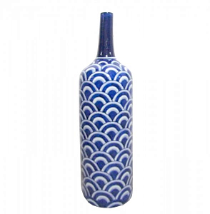 Ваза-бутылка blue & white ornament Scales