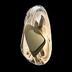 Бра овальное из стекла с золотым элементом Flow Texture  варинант исполнения - 7 | Loft Concept в Москве