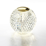 Настольная лампа с прозрачным шарообразным плафоном на цилиндрической подставке Crystal Globule варинант исполнения - 4 | Loft Concept в Москве