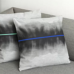 Чехол на подушку хлопковый Blake Boundaries Blue варинант исполнения - 4 | Loft Concept в Москве