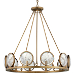 Люстра круглая с прозрачными рельефными плафонами Crystal Prism варинант исполнения - 3 | Loft Concept в Москве