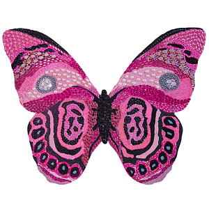 Картина “Pink and Black Bedazzled Butterfly Cut Out”